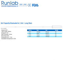 6ml Capacity Long Stem Pipette with Guaduation to 1.5ml